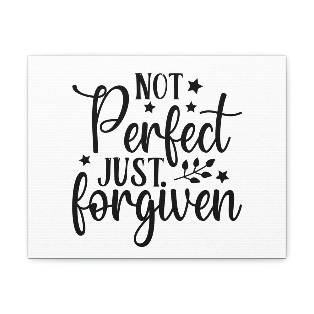 Scripture Walls Not Perfect Just Forgiven Romans 3:23 White Christian Wall Art